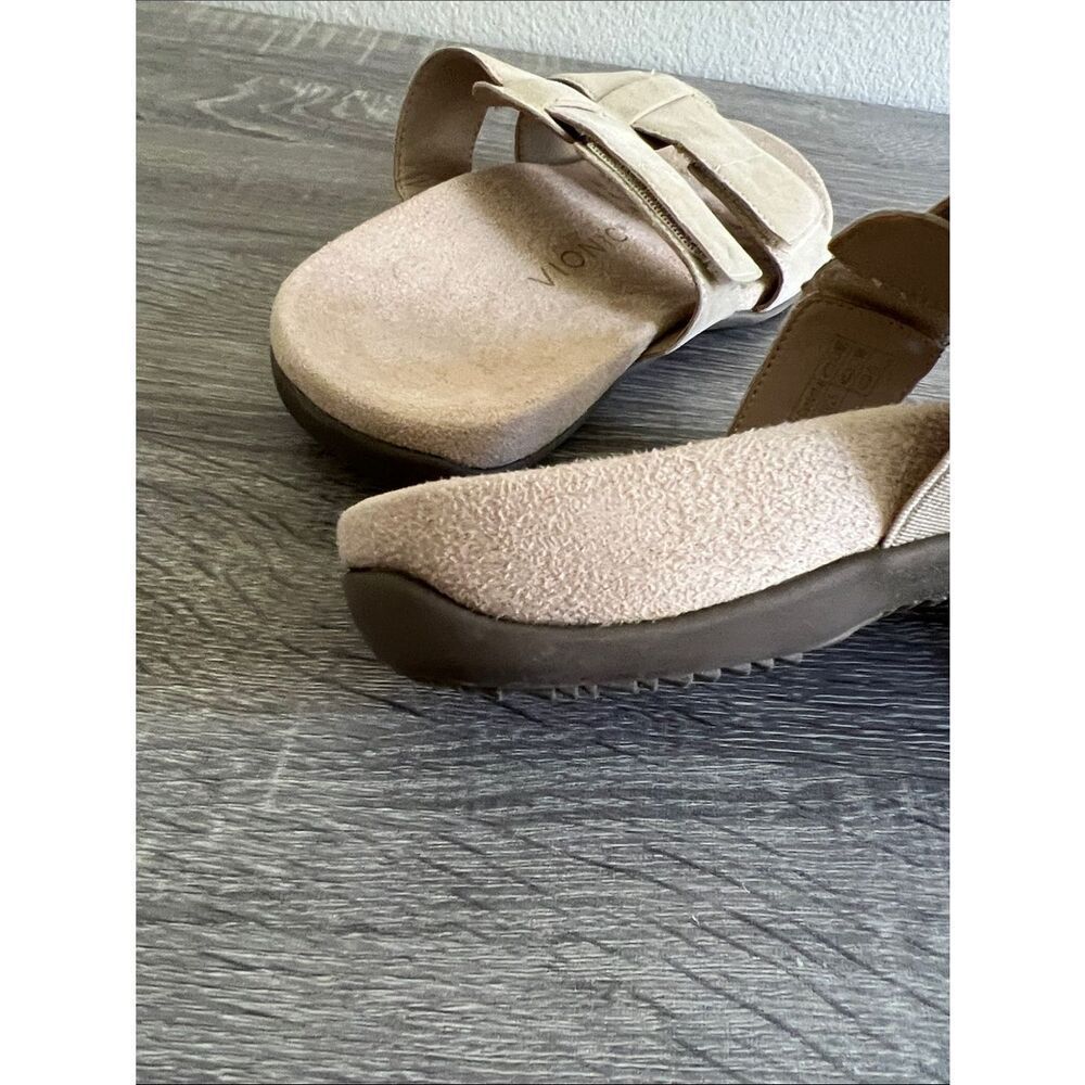 New Vionic Leather Adjustable Slide Sandals - Riley 7.5W - Picture 5 of 6